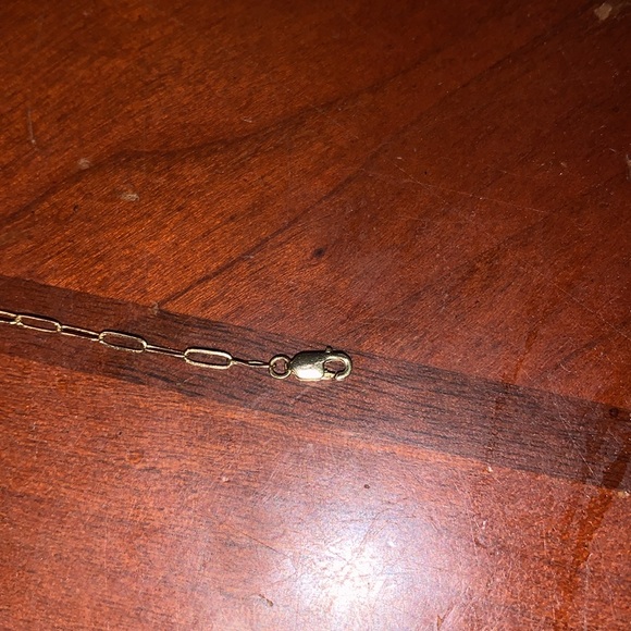 14k Gold Paperclip Chain Bracelet - Picture 5 of 6